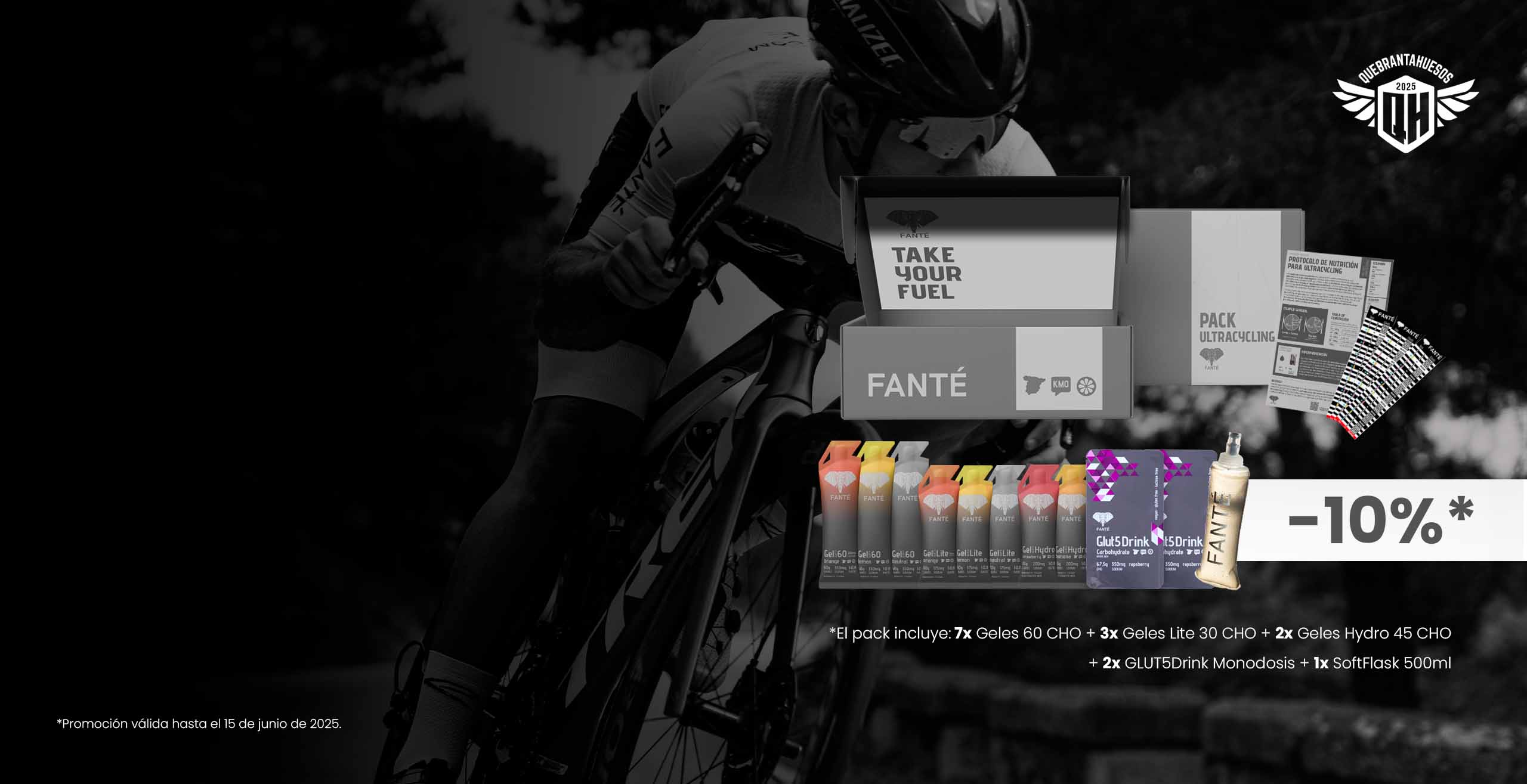 Tienda de nutrición deportiva Fanté | Pack Ultracycling geles para ciclismo