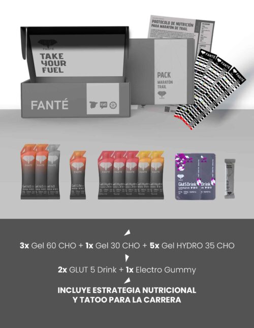 Pack de productos Fanté | Geles, isotónicos y gominolas para carreras de Trail Running